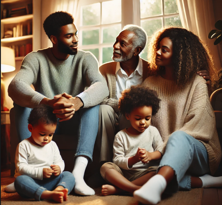 the family discussing final expense life insurance